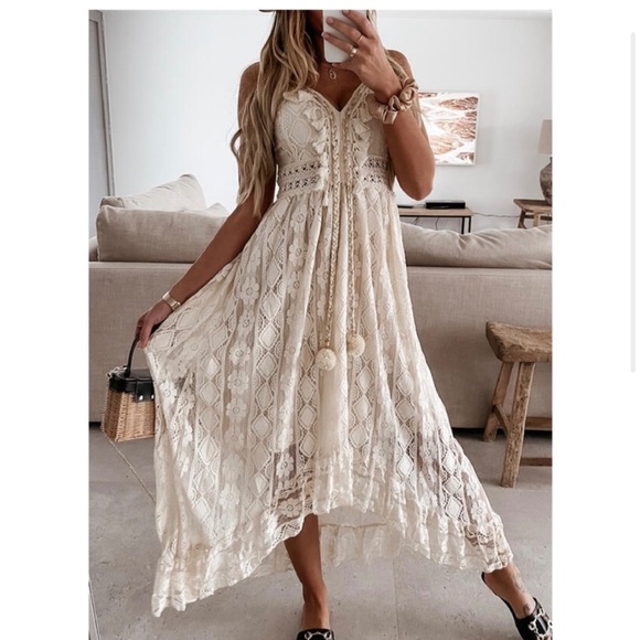 Cream Boho dress - Picture 3 of 4